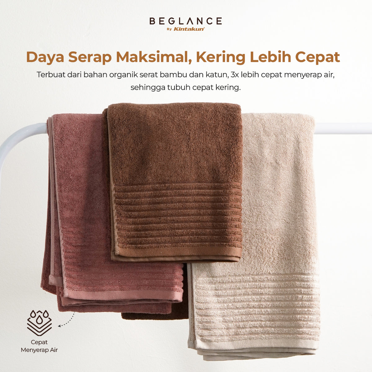 Beglance Bath Towel 70 x 140 Simplora
