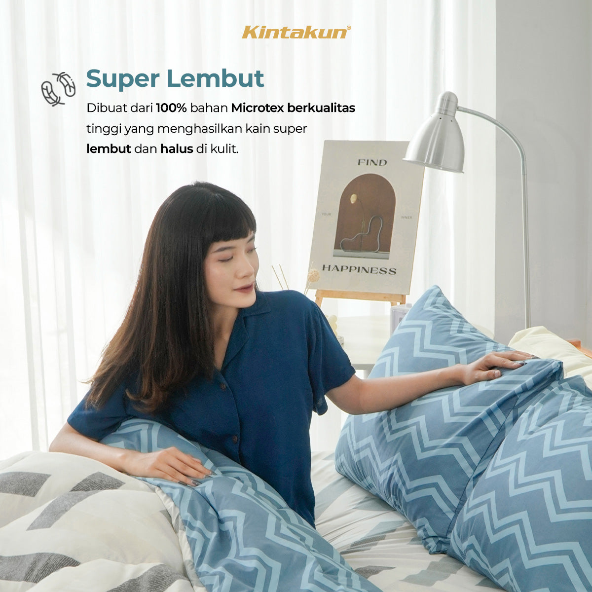 Kintakun Dluxe Bedcover Set Fitted Adara Tinggi 25cm