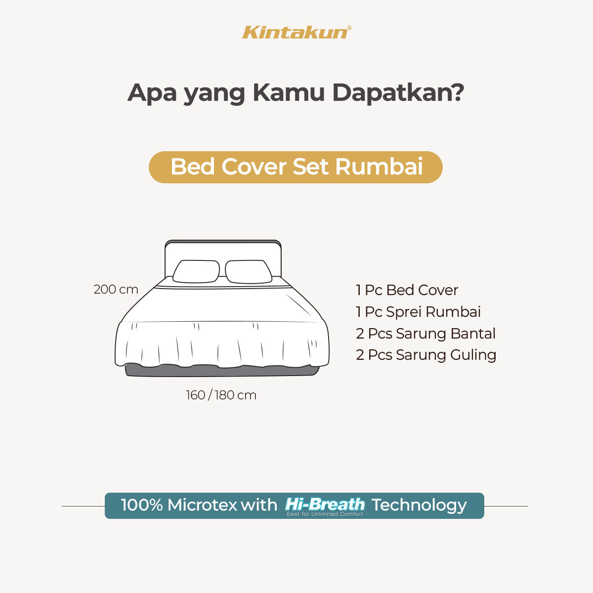 Kintakun Dluxe Bedcover Set Rumbai Zania Tinggi 25cm