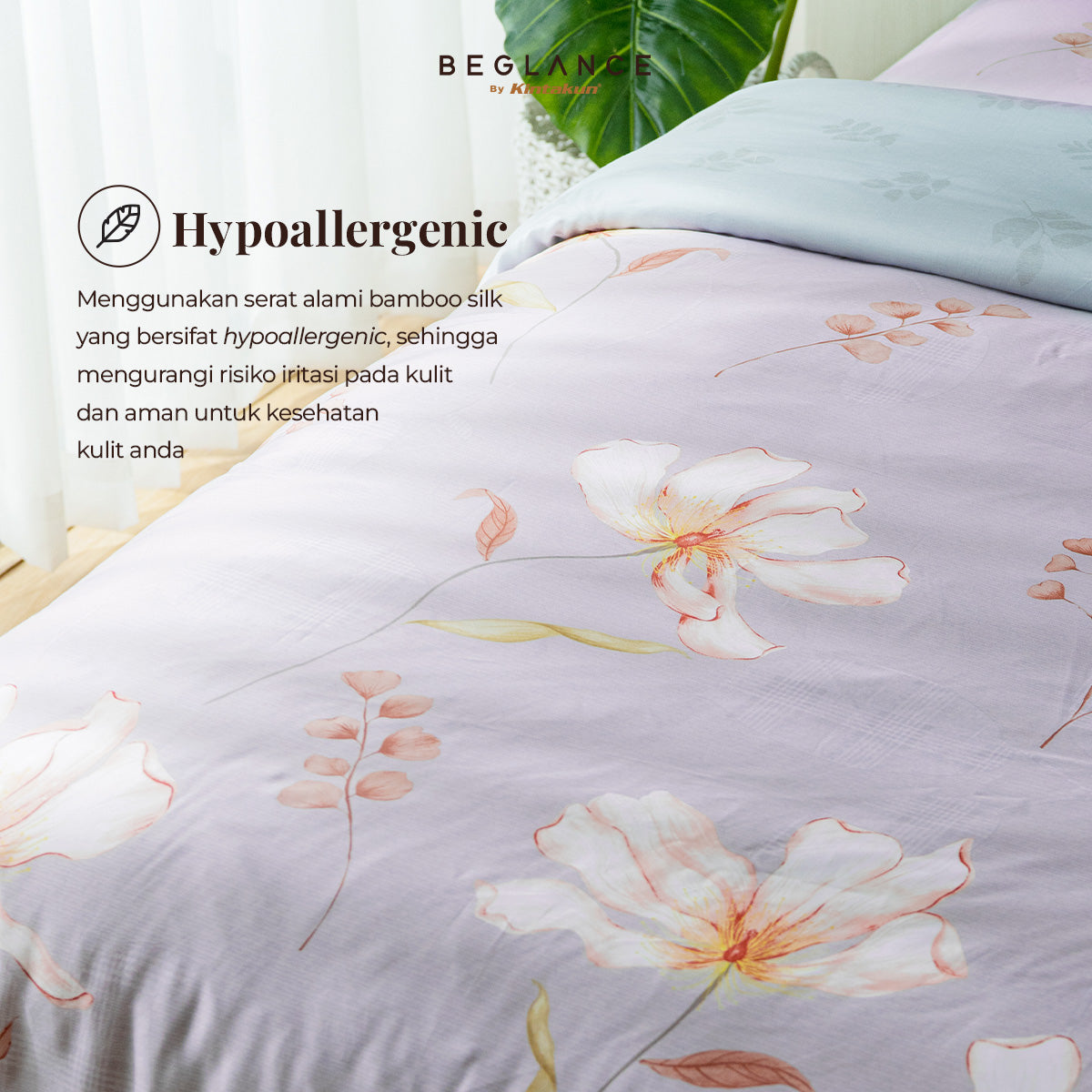 Beglance Bamboo Silk Sprei Fitted 180 x 200 Tinggi 40 cm