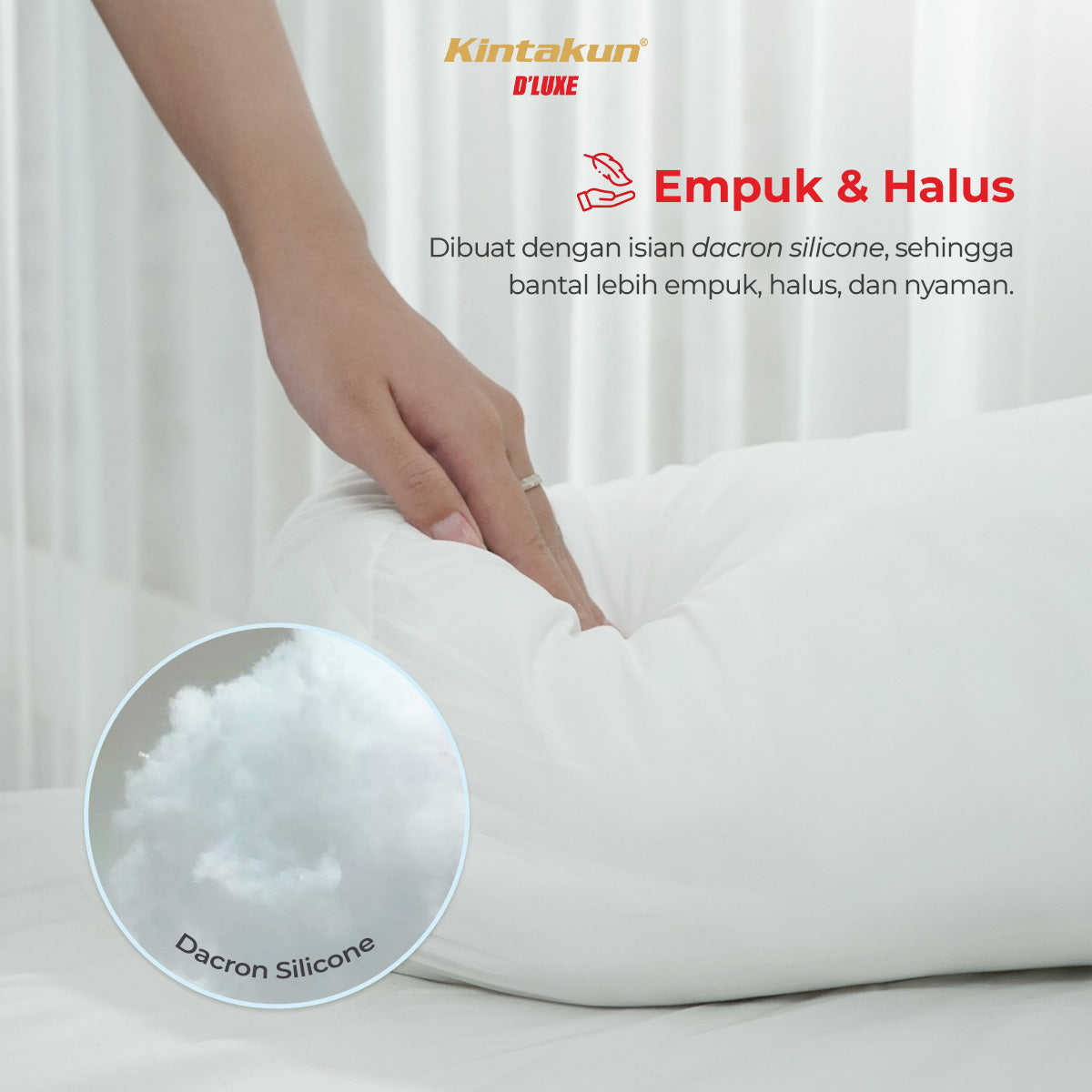 Kintakun Dluxe Lite Guling Dacron 20 x 70 cm