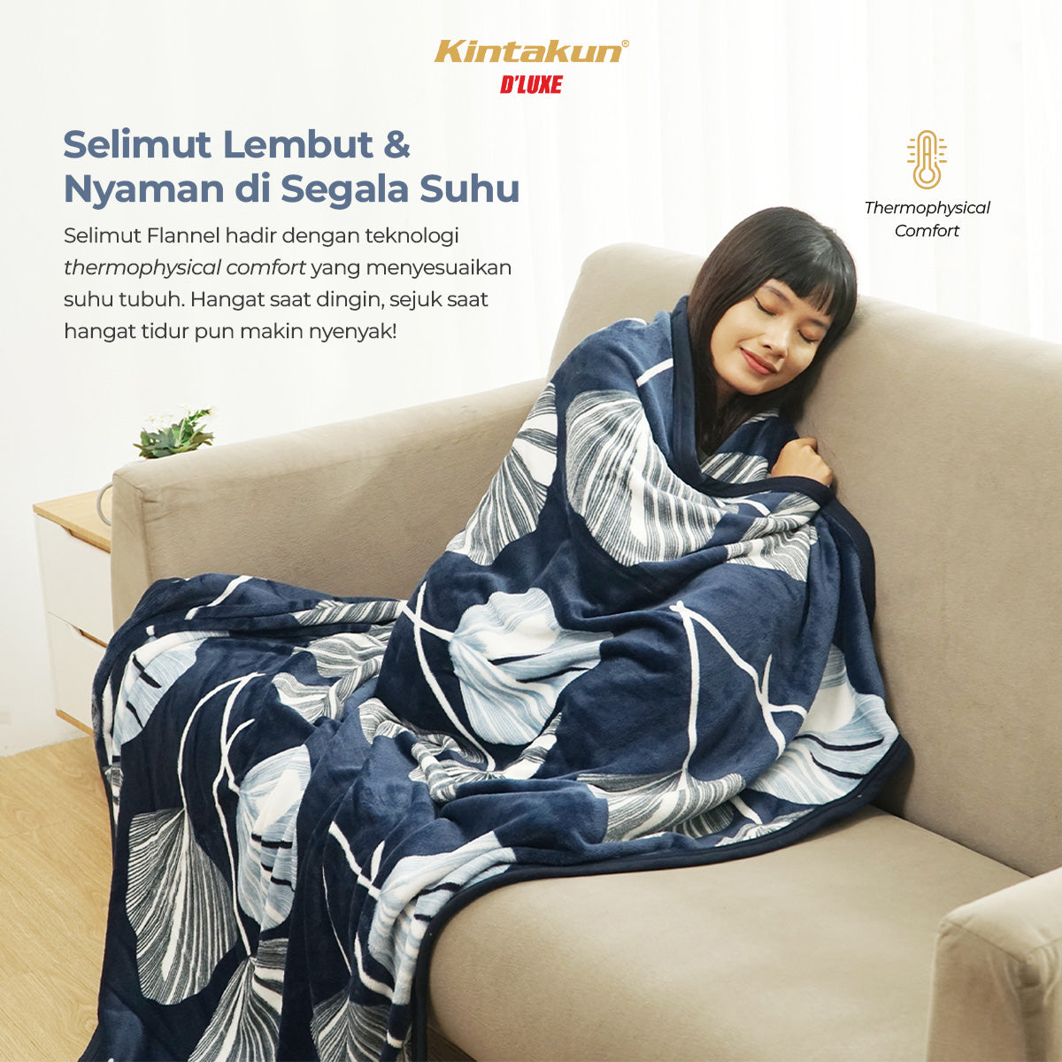 Kintakun Dluxe Selimut Flannel 160 x 200 Varian Motif