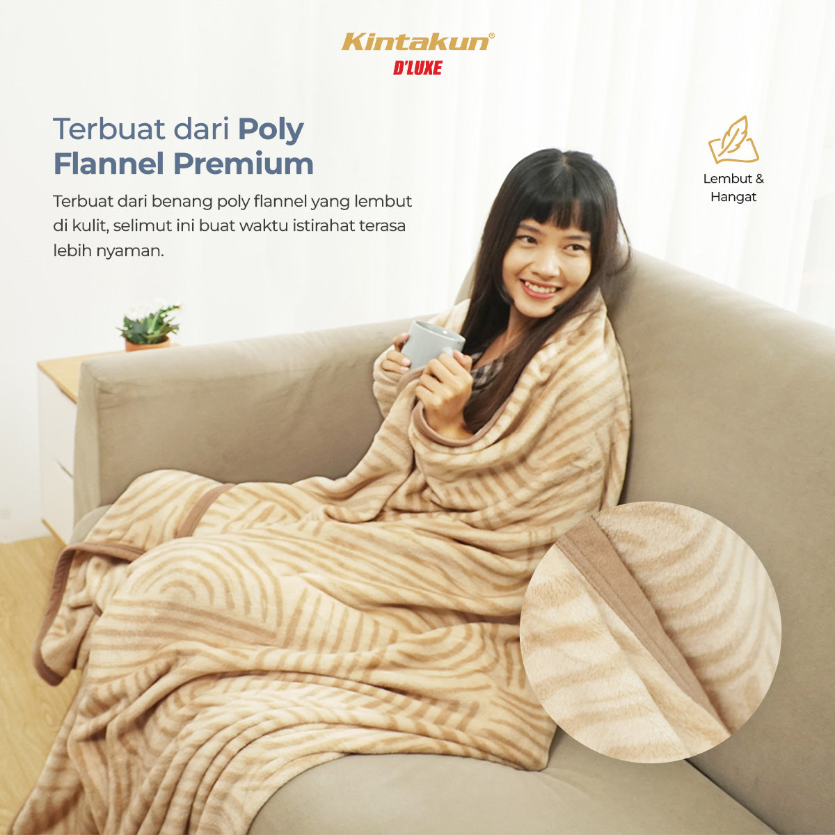 Kintakun Dluxe Selimut Flannel 160 x 200 Varian Motif