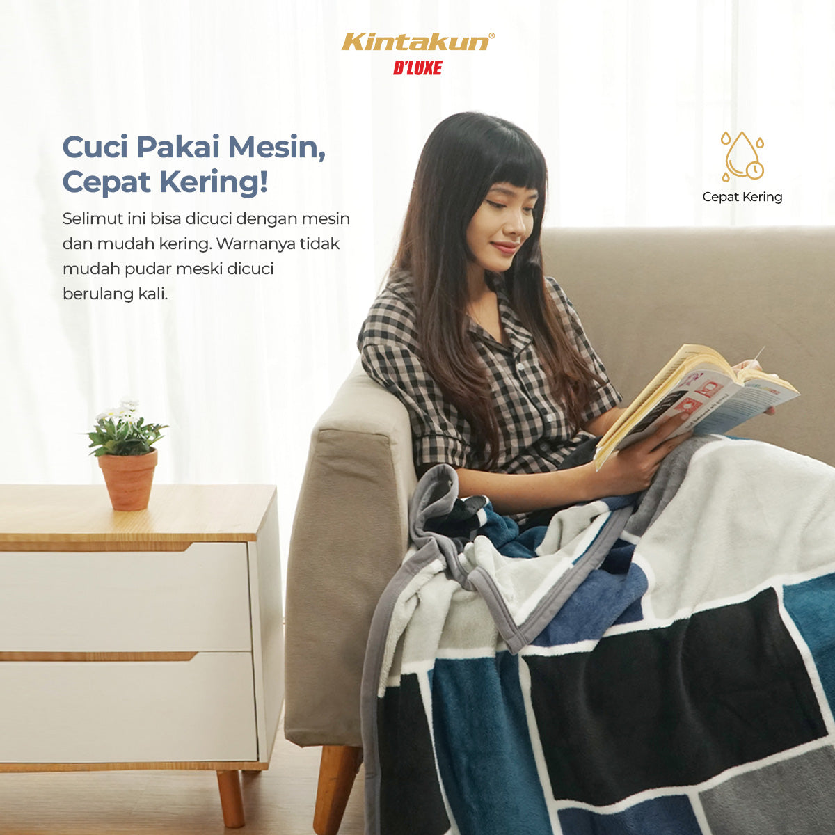 Kintakun Dluxe Selimut Flannel 160 x 200 Varian Motif