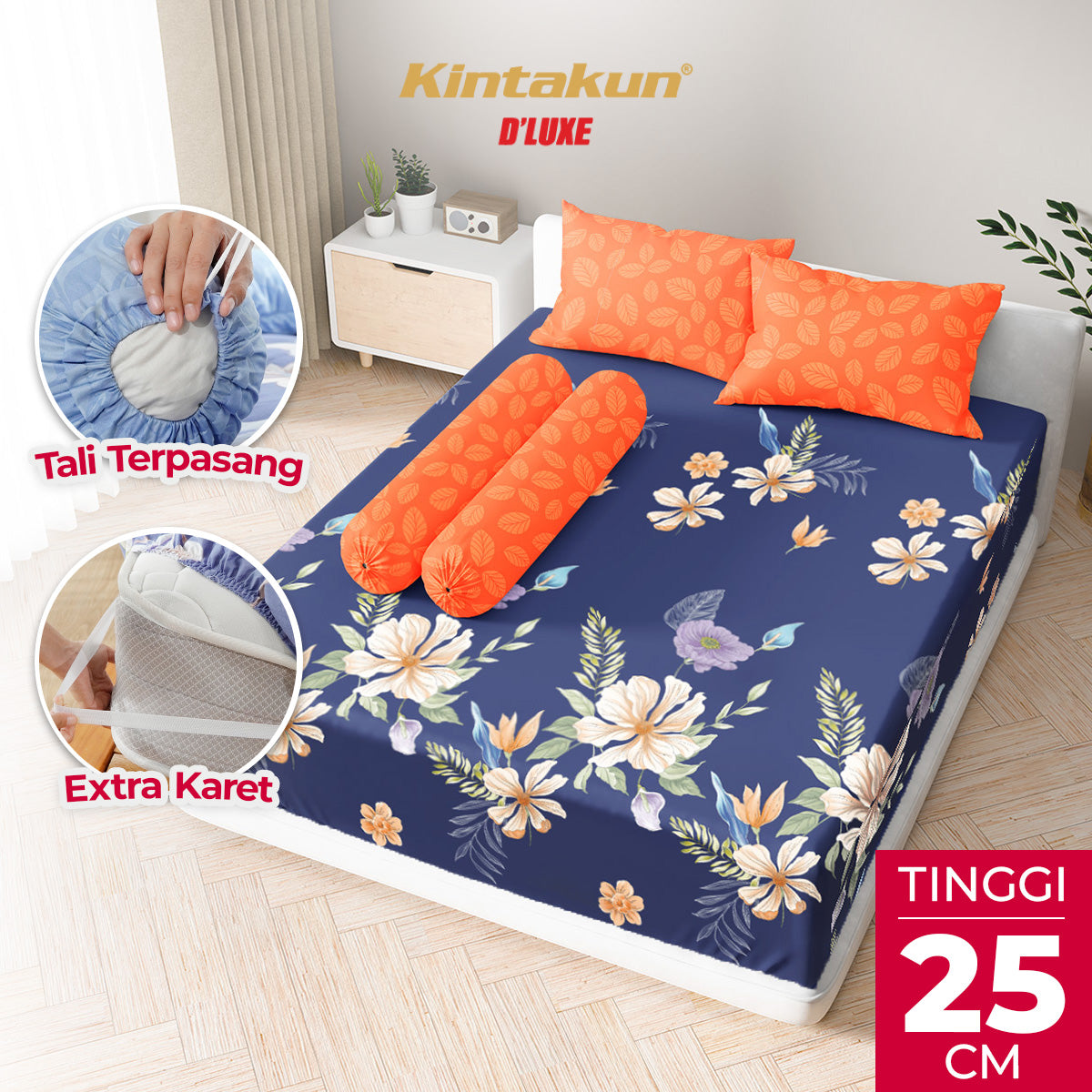 Kintakun Dluxe Sprei Fitted Almira Tinggi 25cm