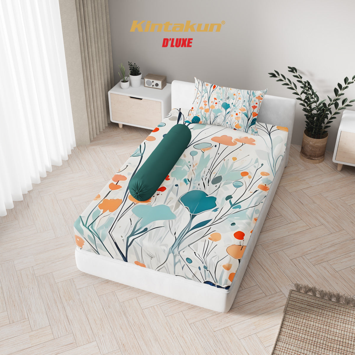 Kintakun Dluxe Sprei Set Fitted Digital Printing Ariestya Tinggi 25 cm