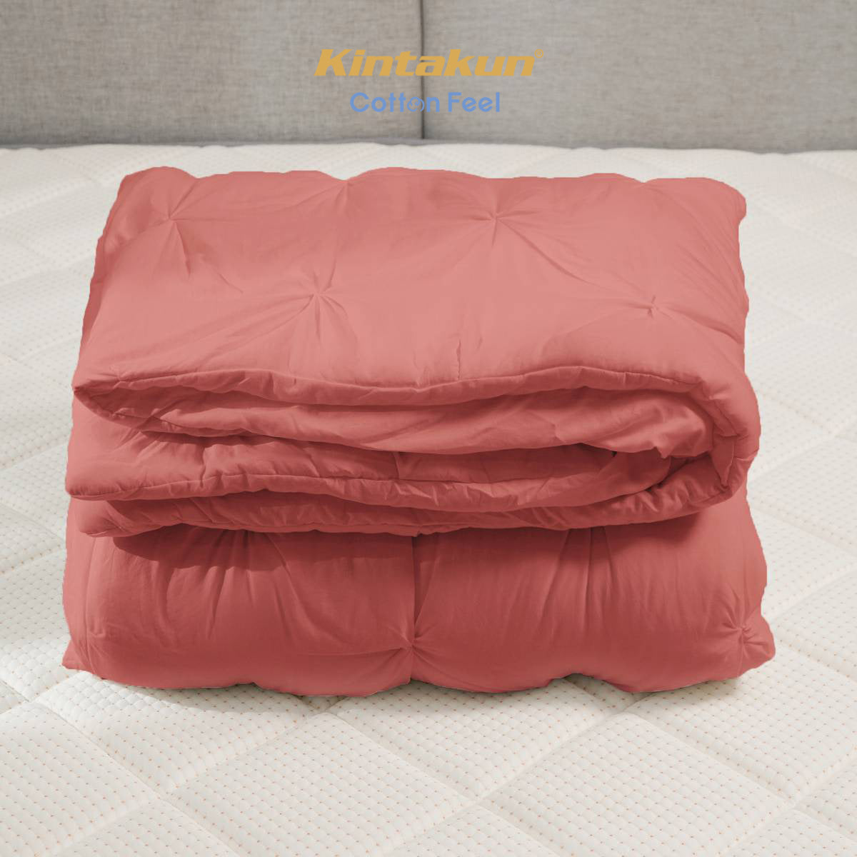 Kintakun Cotton Feel Comforter Basic & Pinch Quilt Varian Auburn