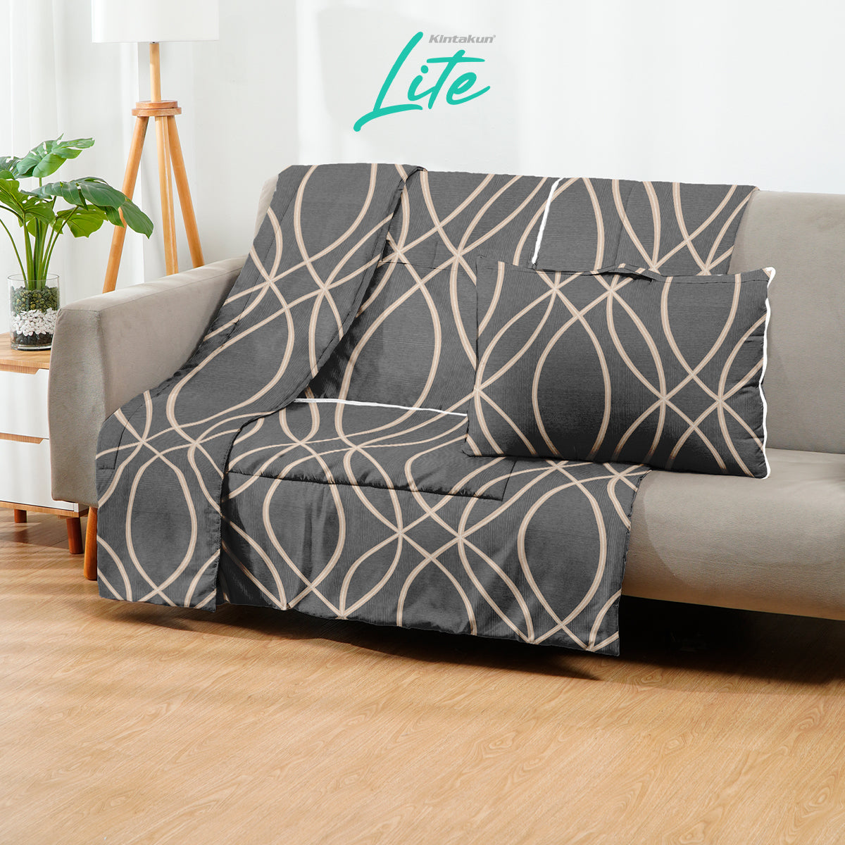 Kintakun Lite Bantal Selimut 150 x 220 Balmut 2in1 Motif Baskara