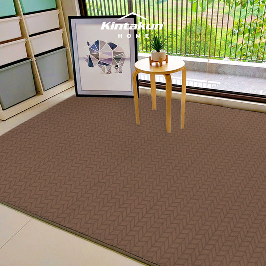 Kintakun Home Karpet Selimut Busa Jacquard 150 x 200 cm Brownie