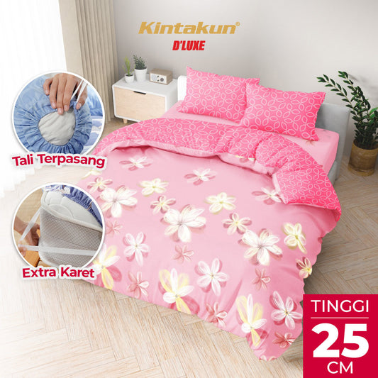 Kintakun Dluxe Bedcover Set Fitted Carmelia Tinggi 25cm