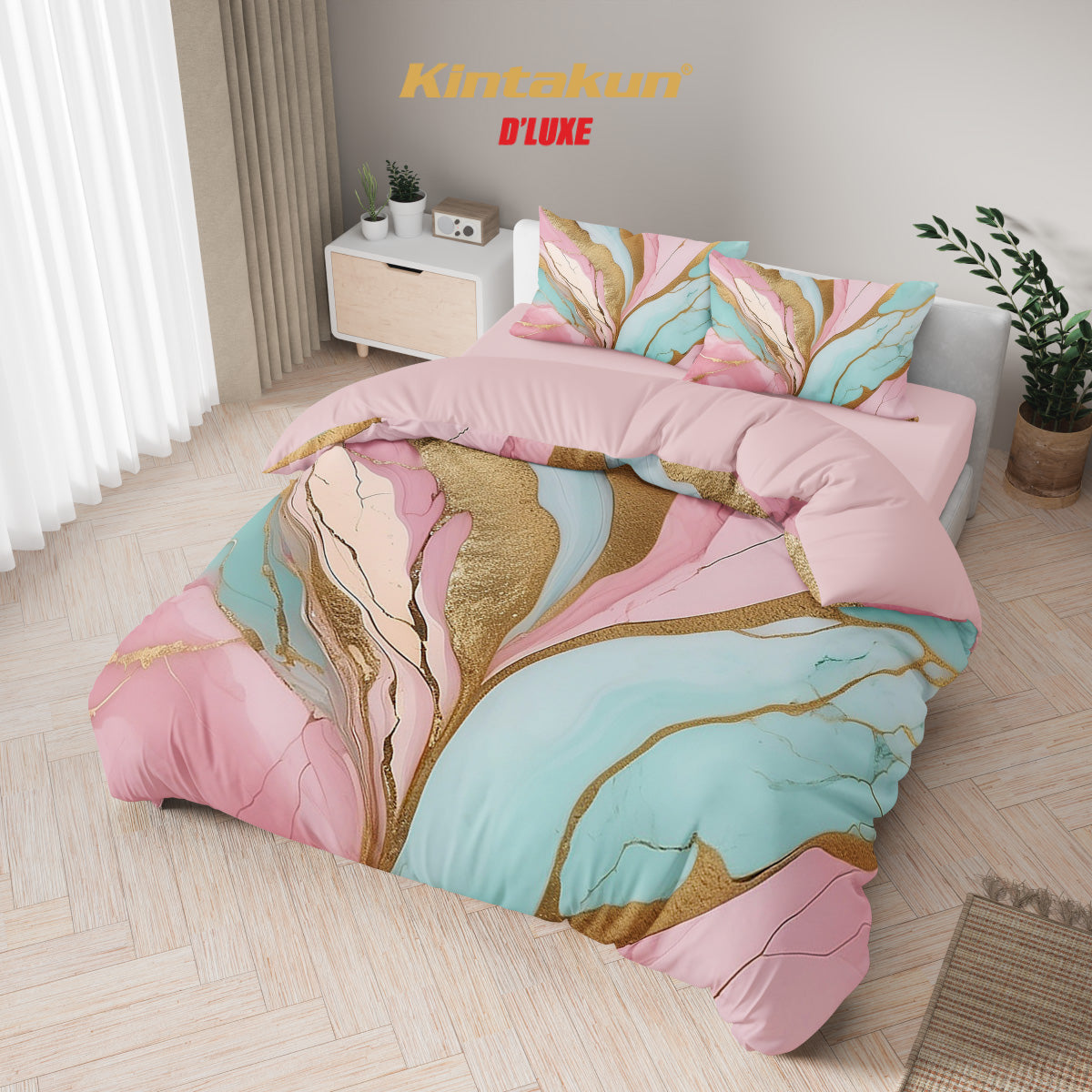 Kintakun Dluxe Bedcover Fitted 25cm Celia
