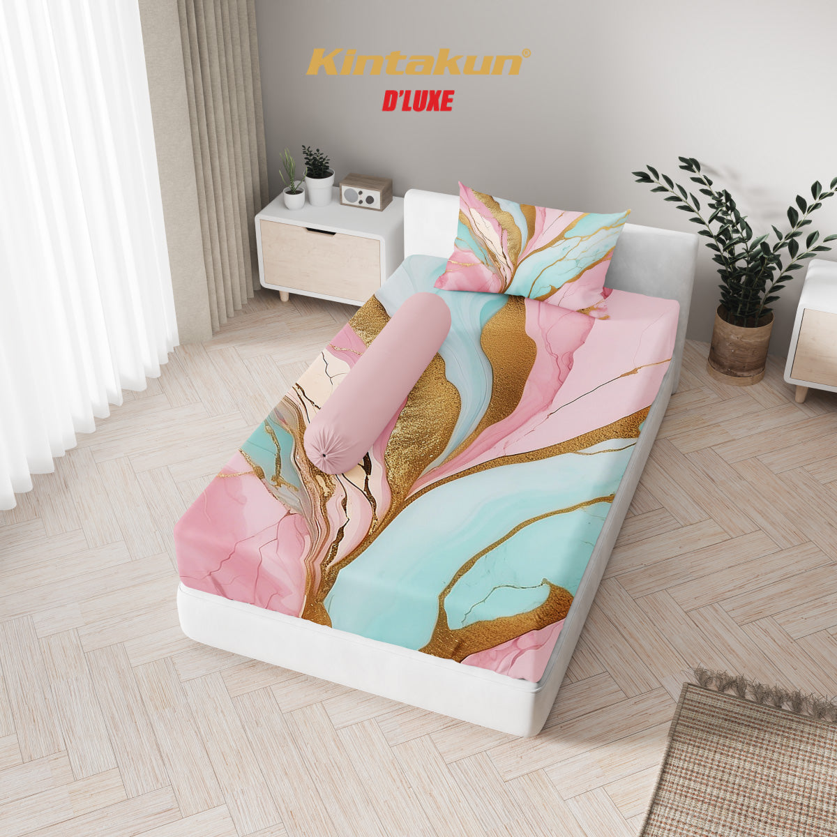 Kintakun Dluxe Sprei Set Fitted 25cm Celia