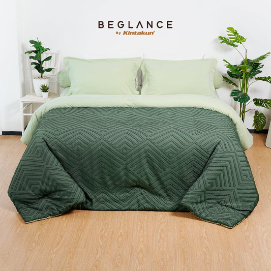 Beglance Bedcover Set Fitted Microtex Como Premium Microsuede 30cm