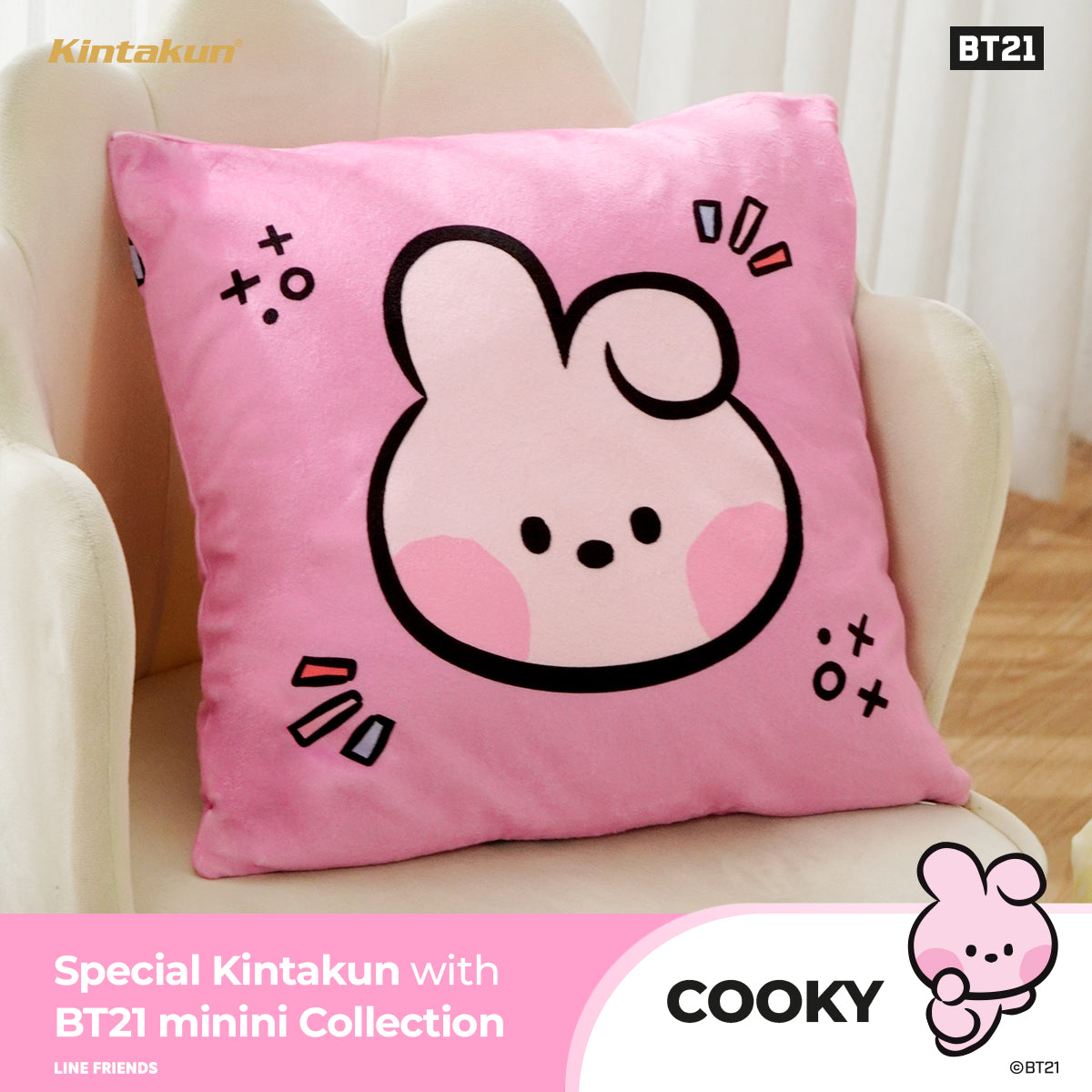 Kintakun Home Bantal Sofa Zipper 40 x 40 Kartun Animasi minini Varian Karakter