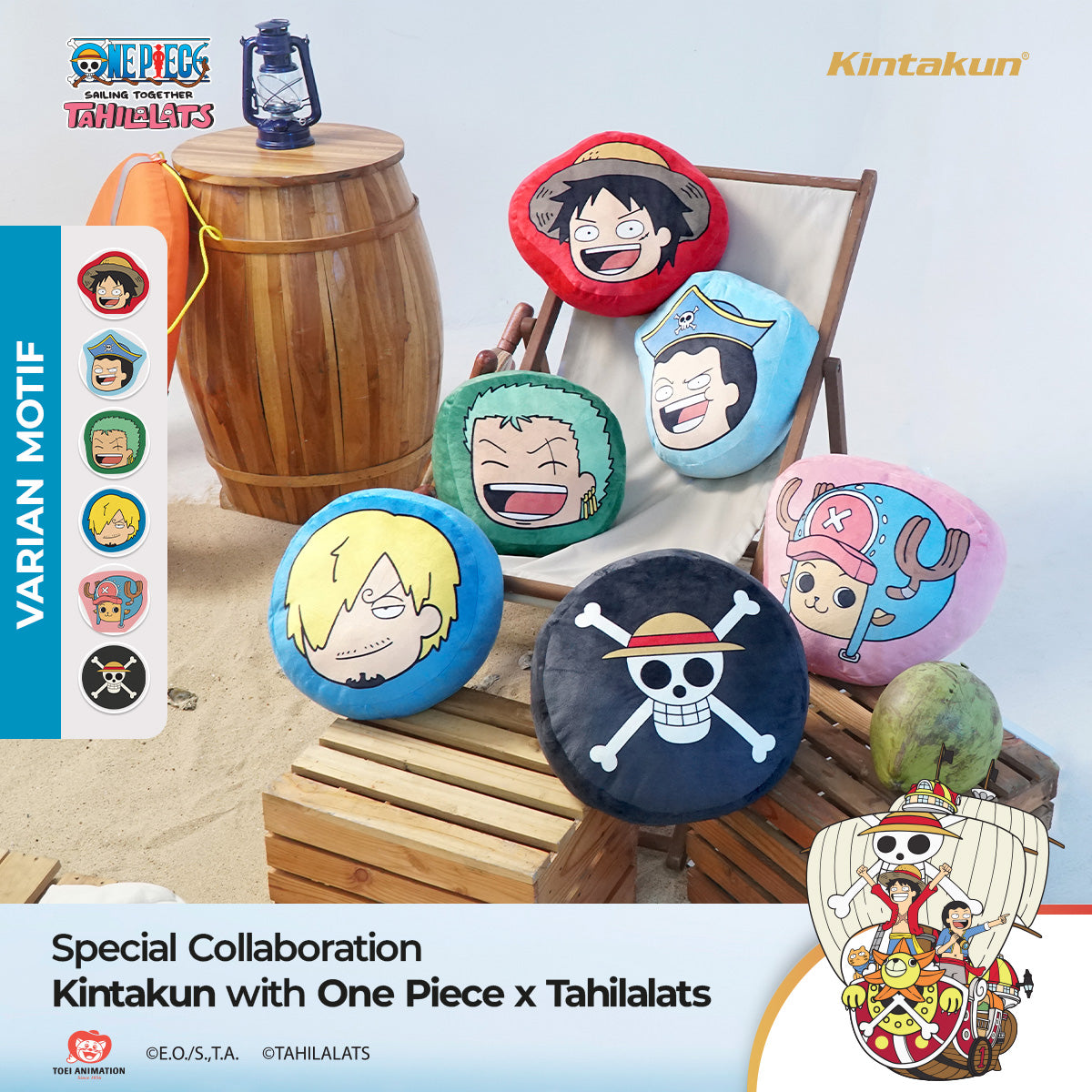 Kintakun Home Bantal Sofa Bajak Laut Series Varian Karakter