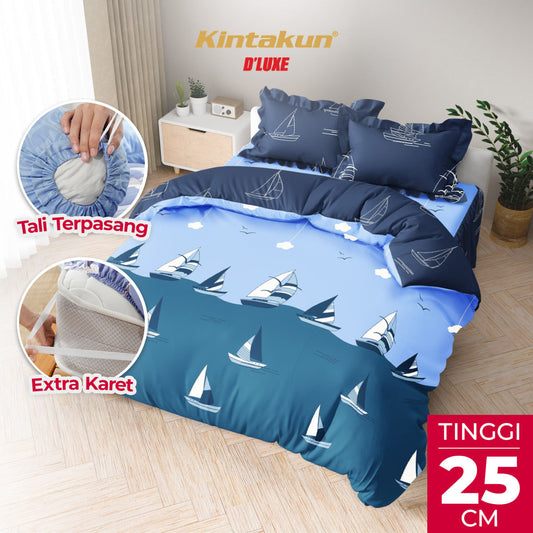 Kintakun Dluxe Bedcover Set Rumbai Dianita Tinggi 25cm