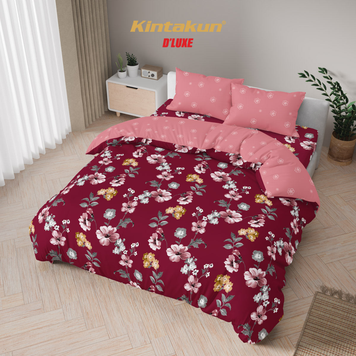 Kintakun Dluxe Bedcover Set Fitted Dinda Tinggi 25cm