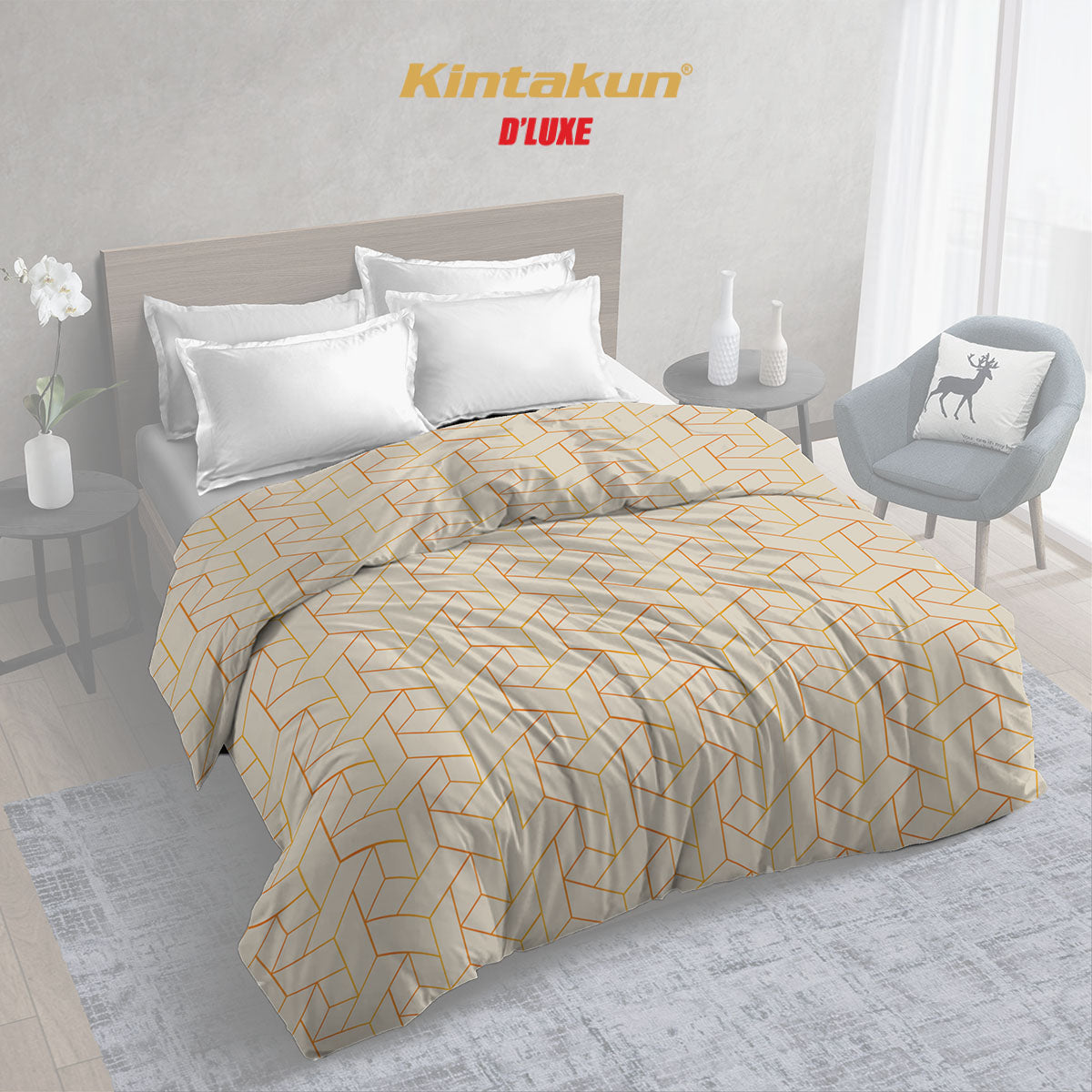 Kintakun Dluxe Gold Comforter Only 230 x 240 Varian Motif