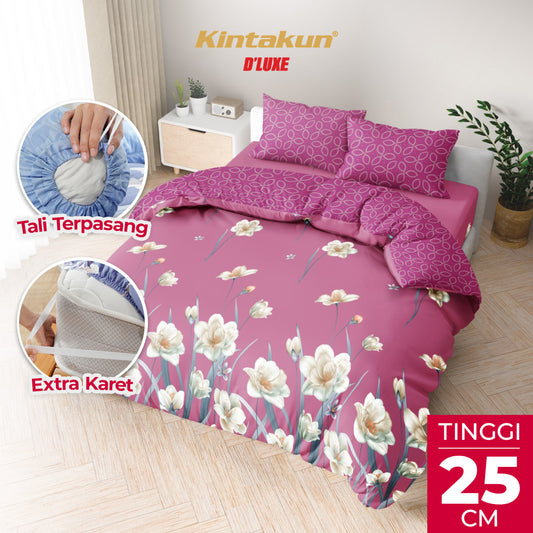 Kintakun Dluxe Bedcover Set Fitted Ervina Tinggi 25cm