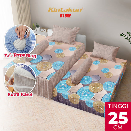 Kintakun Dluxe Sprei Duo 2in1 Eshania Tinggi 25cm