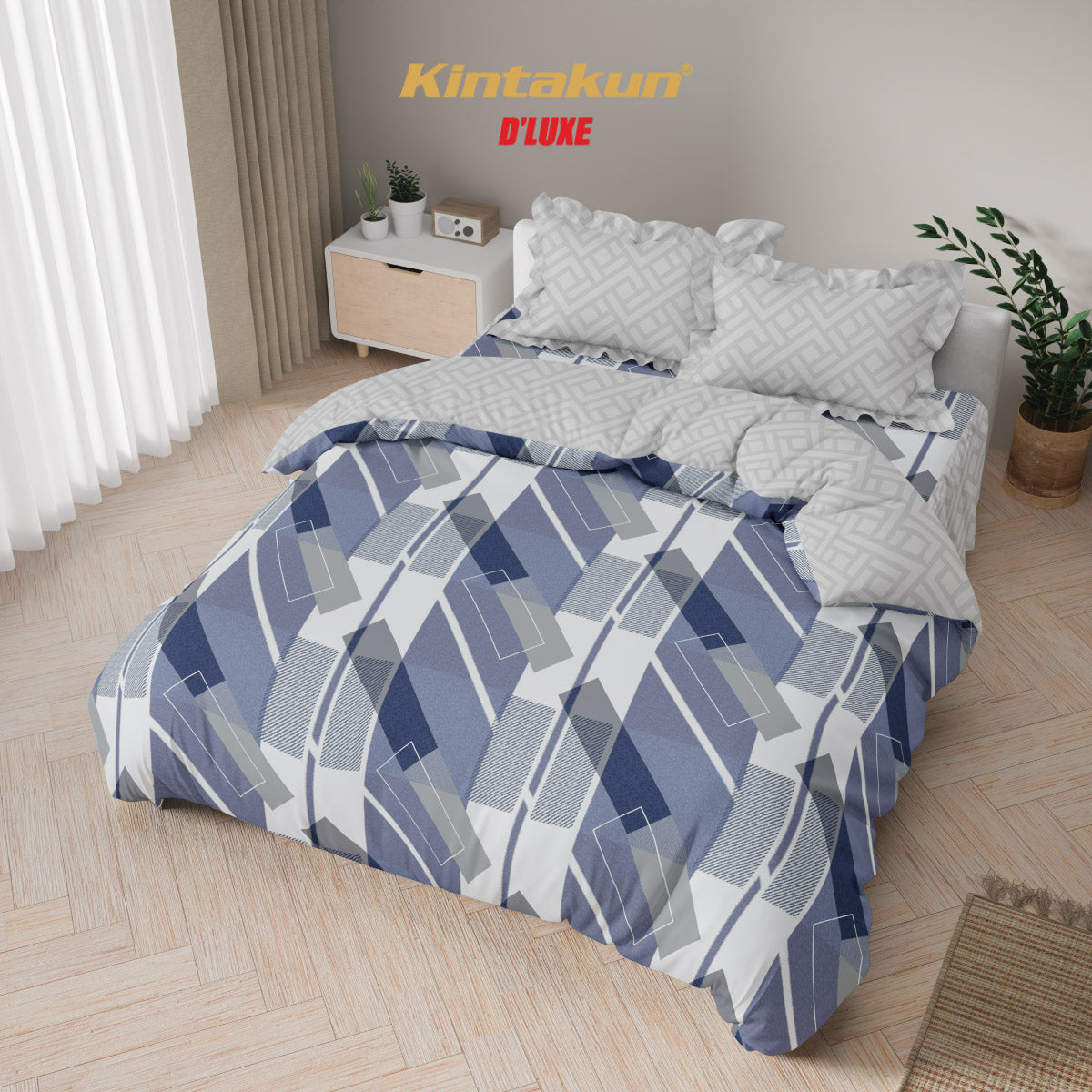 Kintakun Dluxe Bedcover Set Rumbai Garta Tinggi 39cm