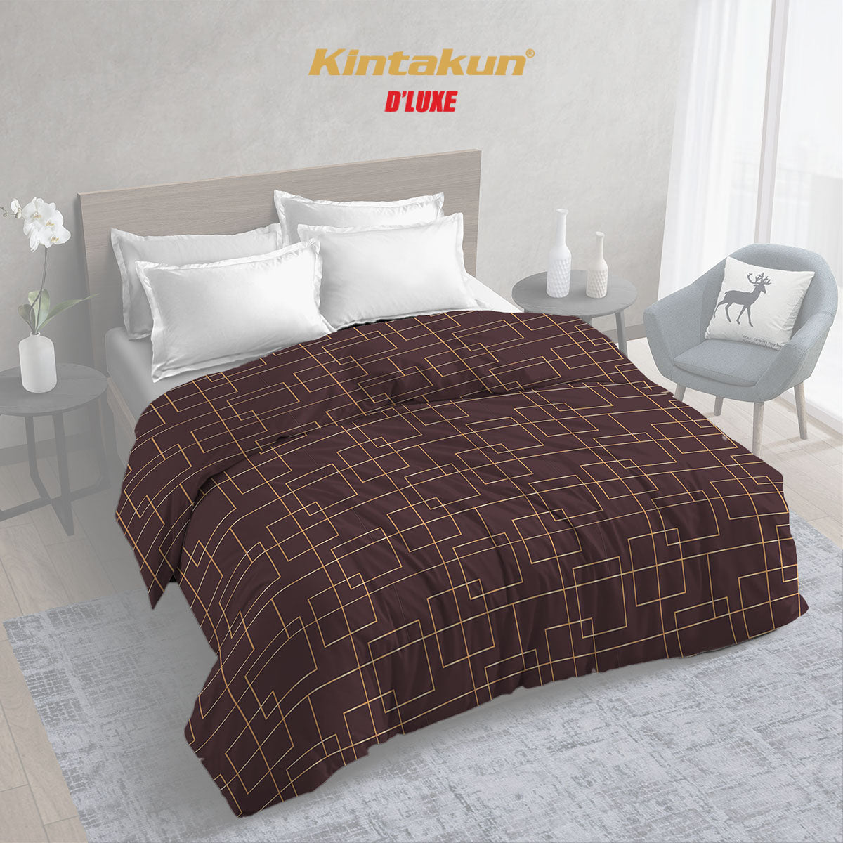Kintakun Dluxe Gold Comforter Only 230 x 240 Varian Motif