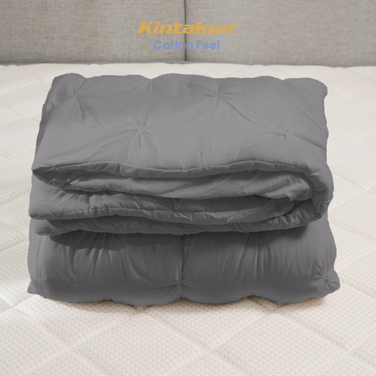Kintakun Cotton Feel Comforter Basic & Pinch Quilt Varian Gravel