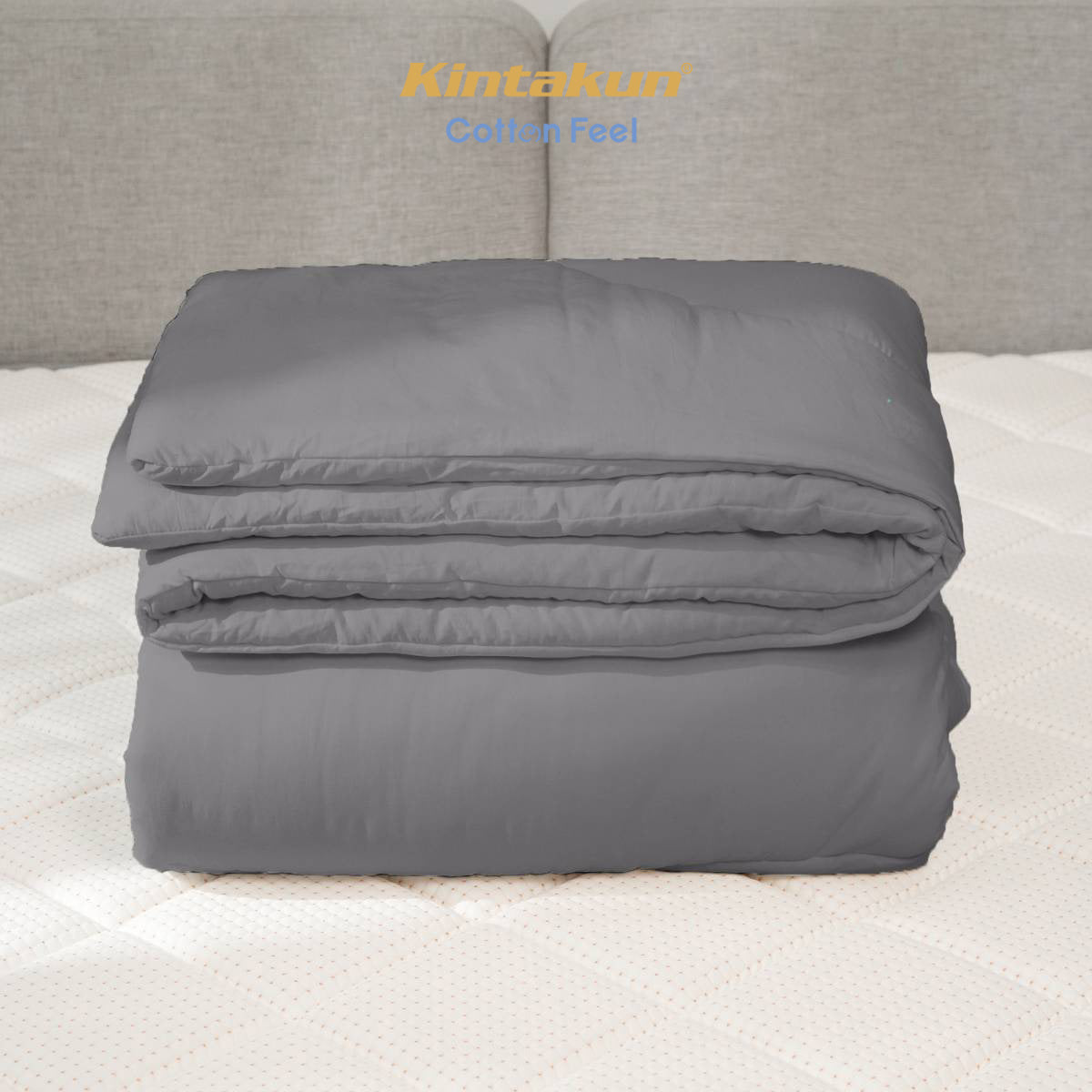 Kintakun Cotton Feel Comforter Basic & Pinch Quilt Varian Gravel