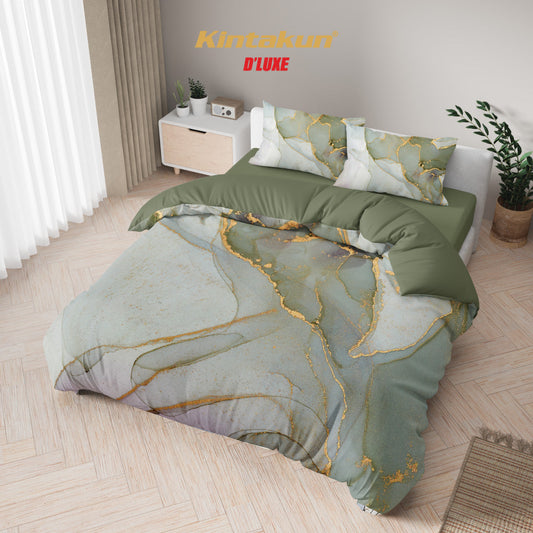 Kintakun Dluxe Bedcover Set Fitted Harita Tinggi 25 cm