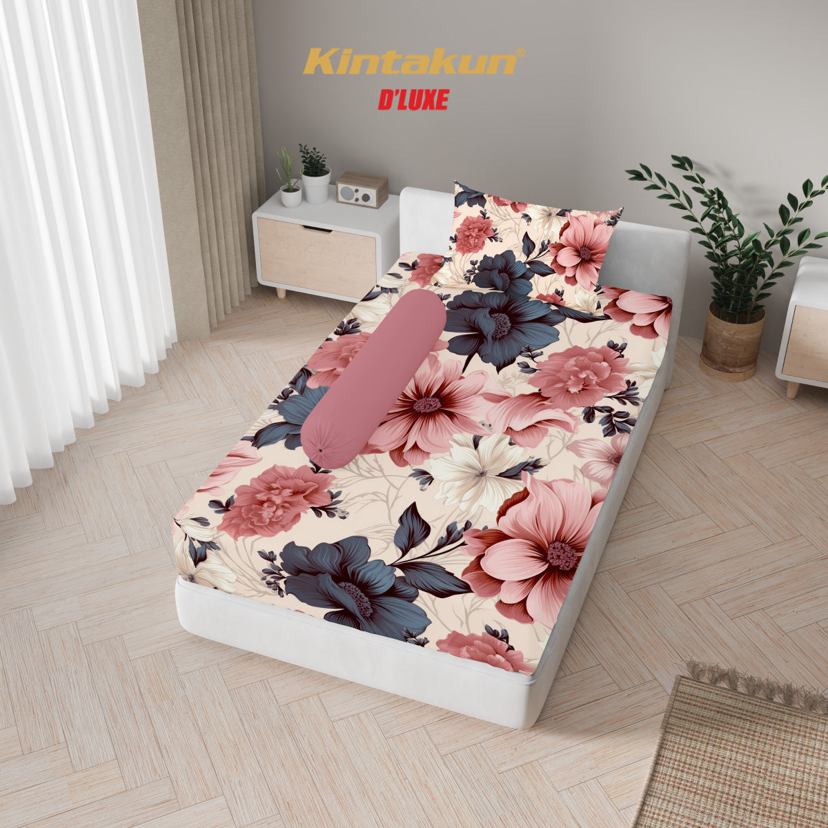 Kintakun Dluxe Sprei Set Fitted Digital Printing Heidi Tinggi 25 cm