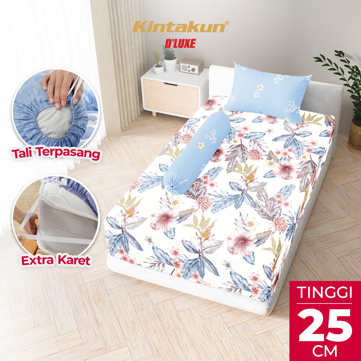 Kintakun Dluxe Sprei Fitted Intanayu Tinggi 25cm