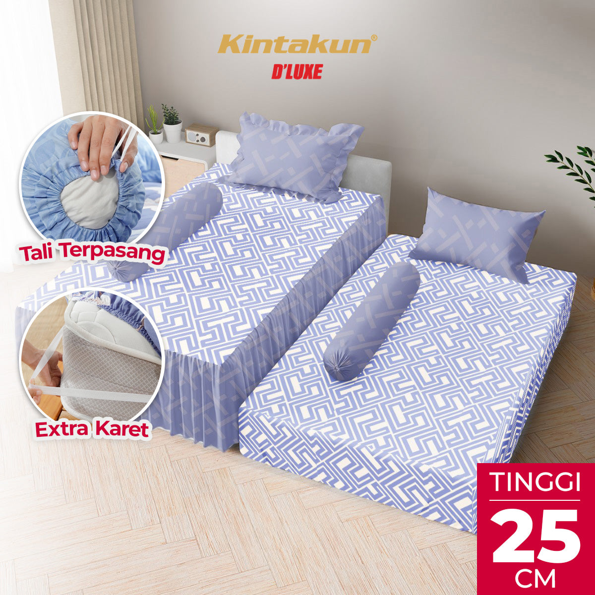 Kintakun Dluxe Sprei Duo 2in1 Izana Tinggi 25cm