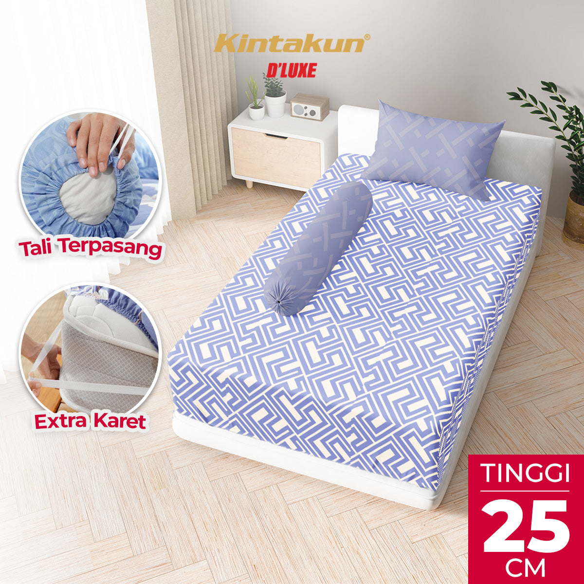 Kintakun Dluxe Sprei Fitted Izana Tinggi 25cm