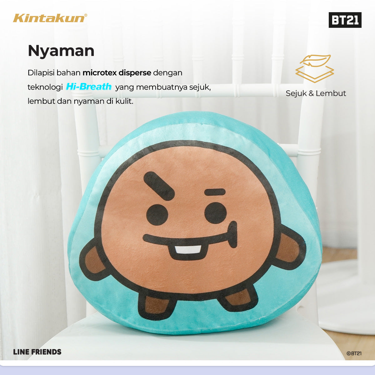 Kintakun Home Bantal Sofa Bentuk Kartun Animasi Varian Karakter