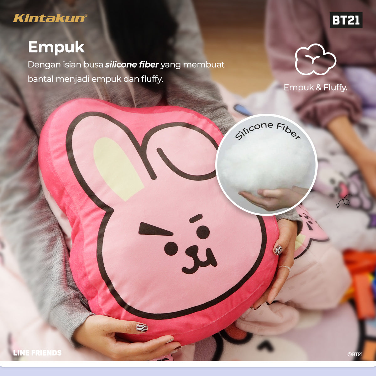 Kintakun Home Bantal Sofa Bentuk Kartun Animasi Varian Karakter