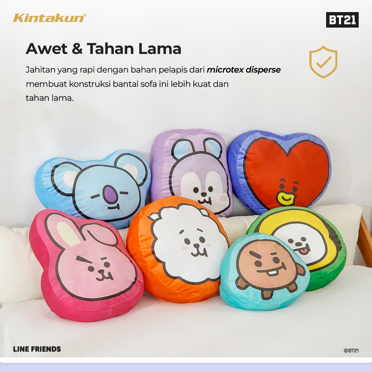 Kintakun Home Bantal Sofa Bentuk Kartun Animasi Varian Karakter