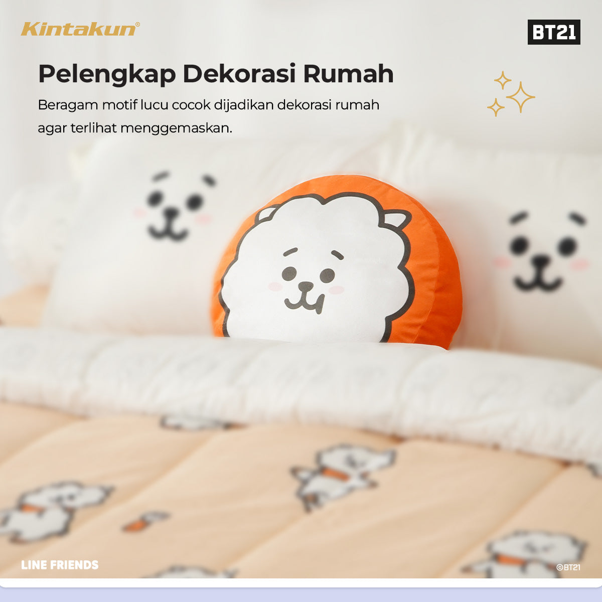 Kintakun Home Bantal Sofa Bentuk Kartun Animasi Varian Karakter