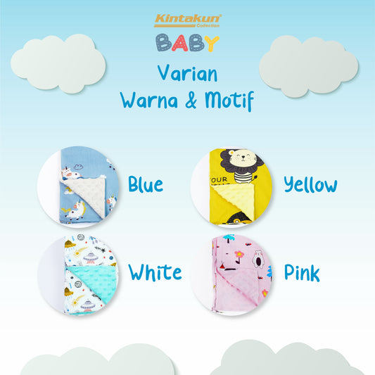 Kintakun Baby Minky Dot Blanket Selimut Bayi 110 x 150 Varian Warna