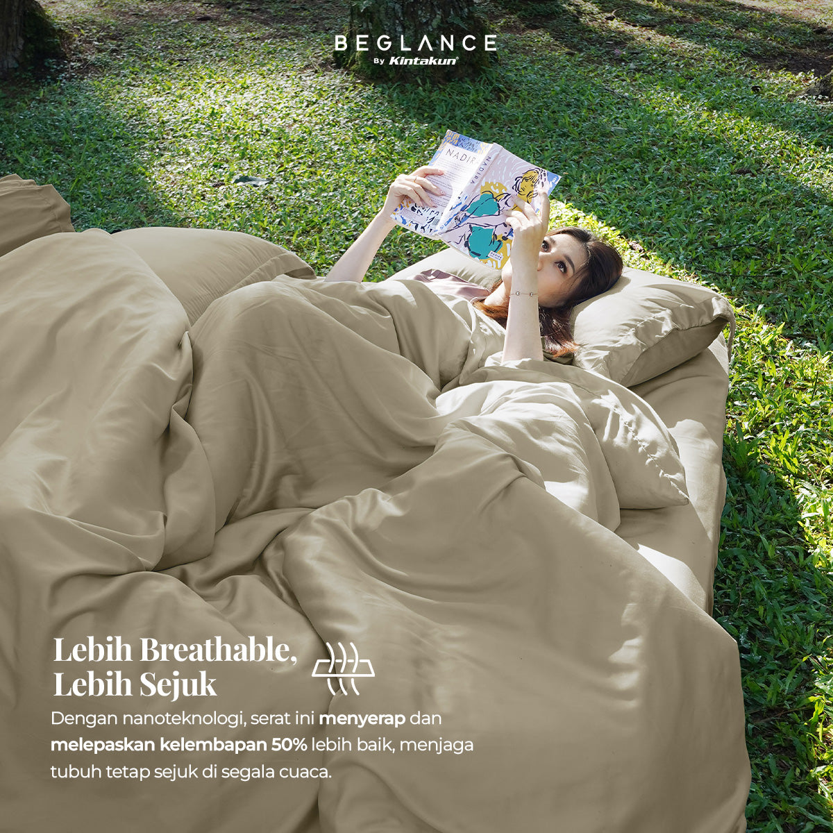 Beglance Cotton Embroidery Sprei Set 160 x 200 Tinggi 35 cm