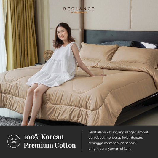 Beglance Bed Cover Cotton Embroidery Sprei Set Tinggi 35 cm Multivarian