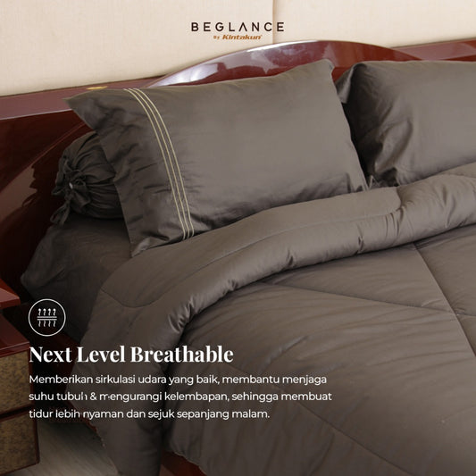 Beglance Bed Cover Cotton Embroidery Sprei Set Tinggi 35 cm Multivarian