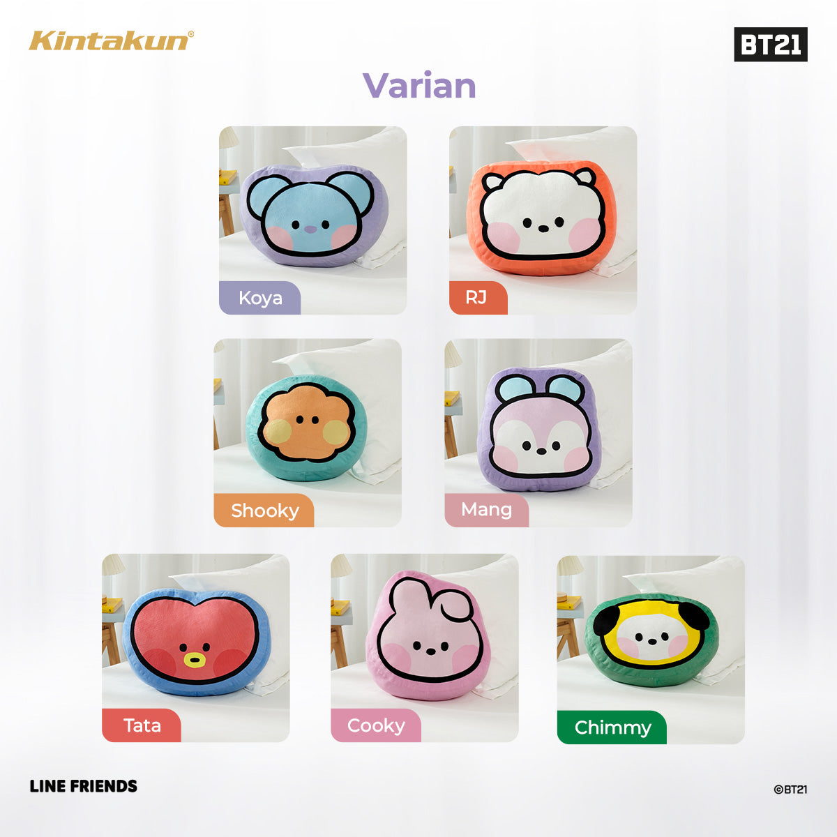 Kintakun Home Bantal Sofa minini Bentuk Kartun Animasi Varian Karakter