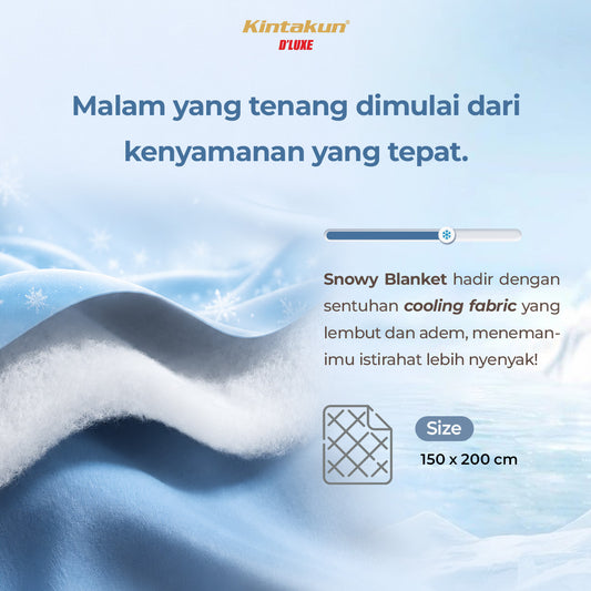 Kintakun DLUXE Snowy Blanket 150 x 200 Warna Frozen Dew