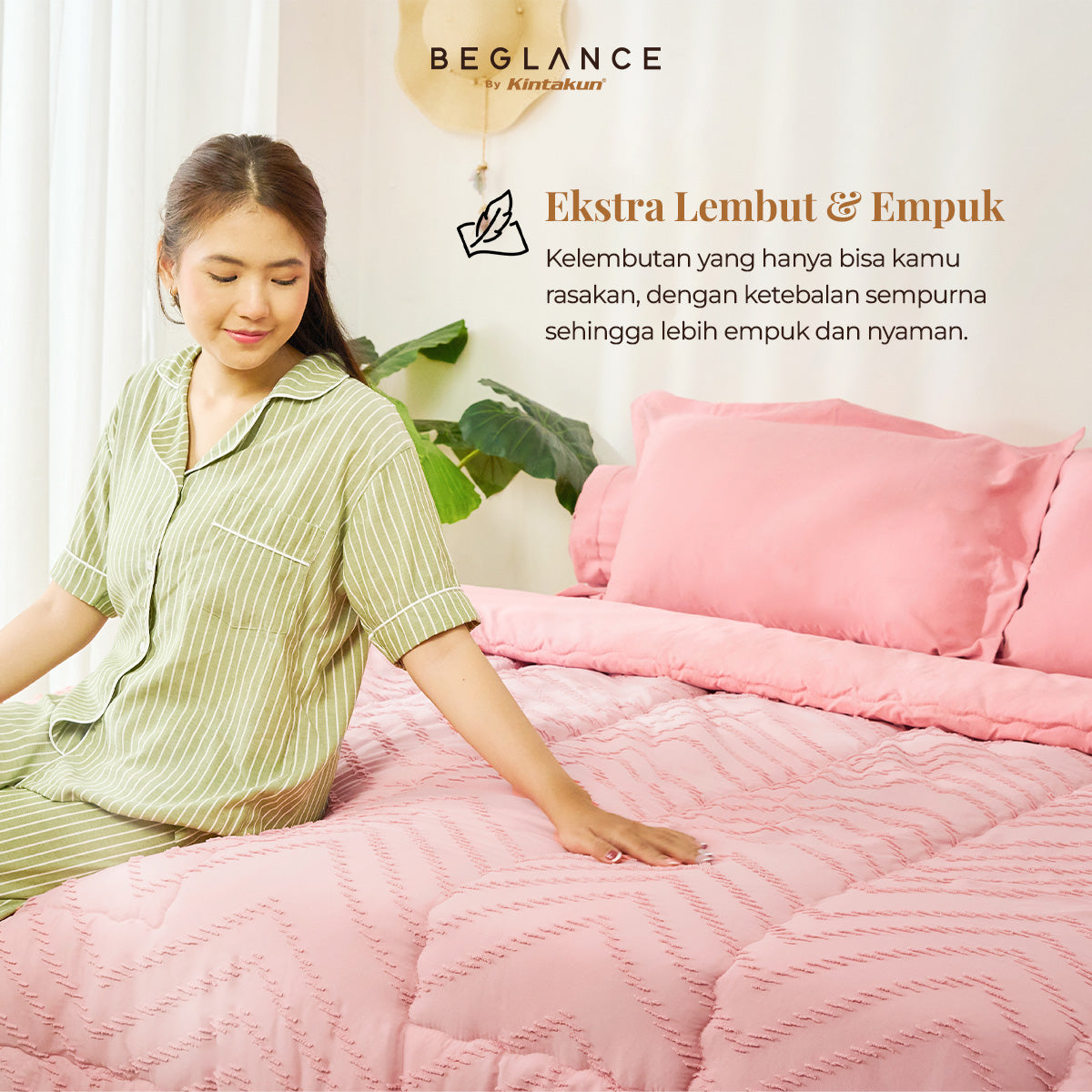 Beglance Jacquard Mirosuede Bohemian Comforter Only 160 x 240 Varian Motif