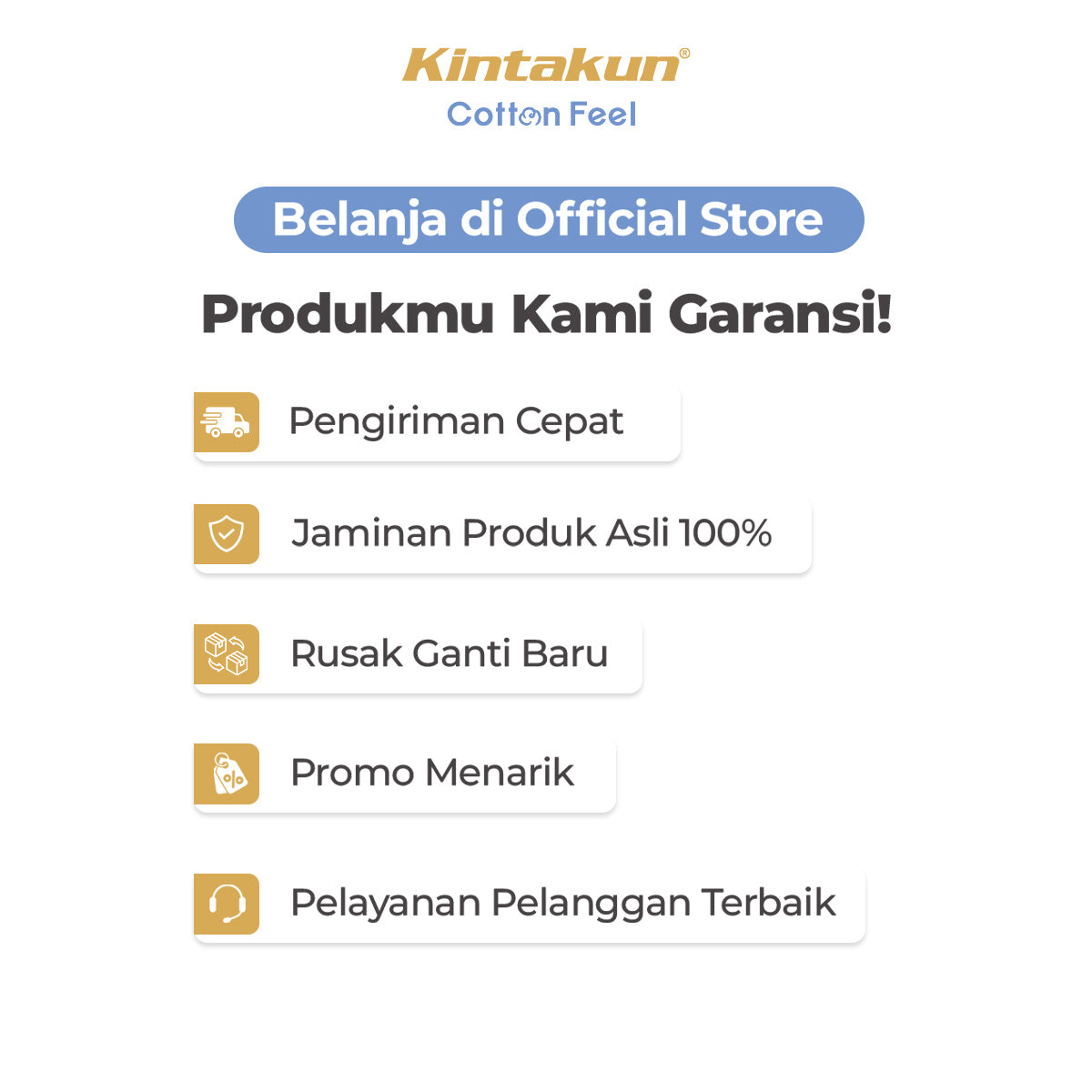 Kintakun Cotton Feel Sprei Set Fitted with Pocket Tinggi 30 cm Varian Bright White