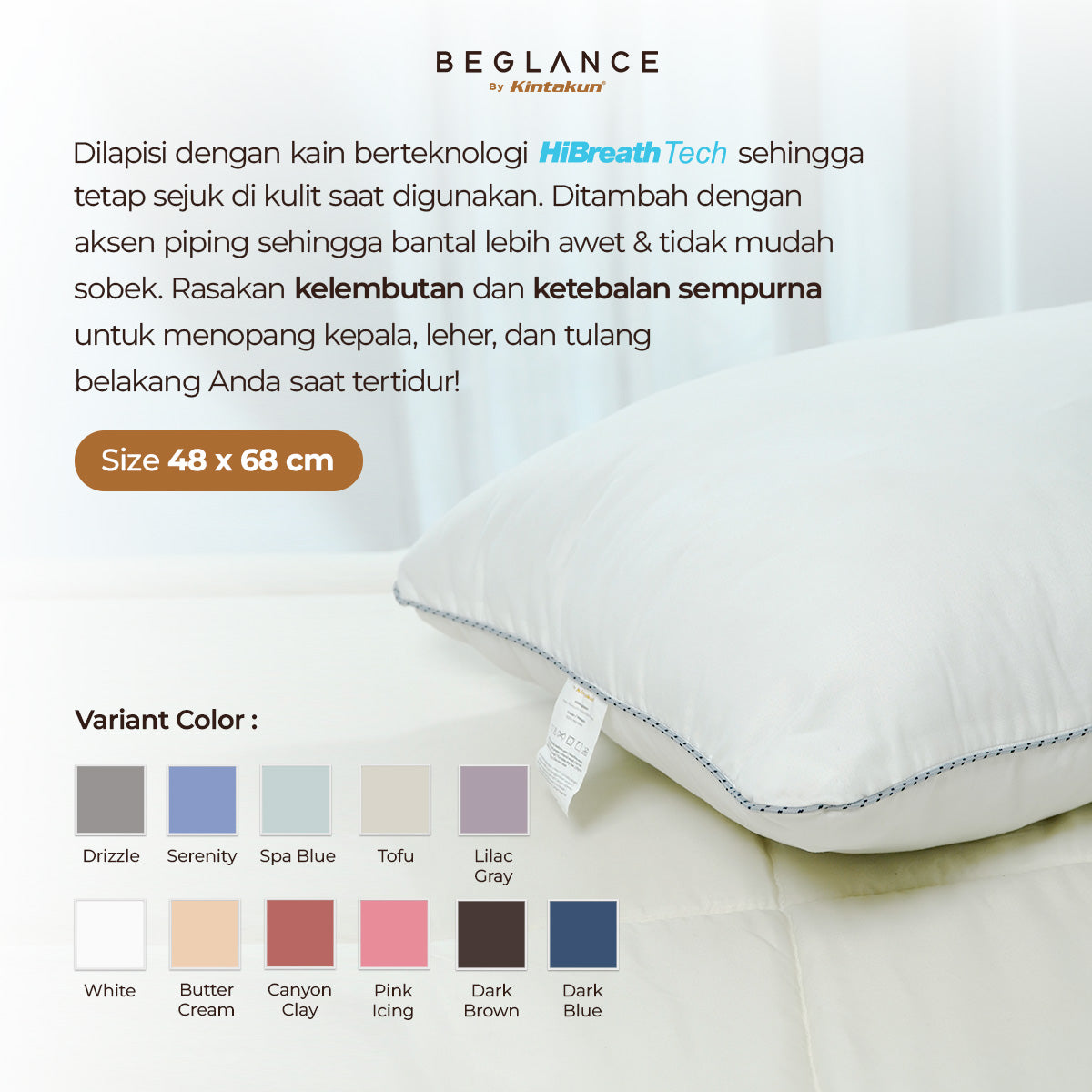 Beglance Puffy Bolster 22 x 80
