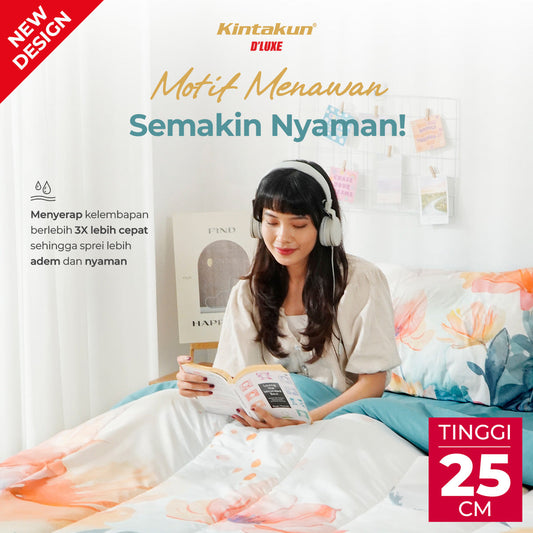 Kintakun Dluxe Bedcover Set Fitted Kogane Tinggi 25 cm
