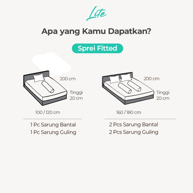 Kintakun Lite Sprei Fitted Milea Tinggi 20cm