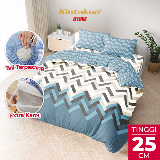 Kintakun Dluxe Bedcover Set Fitted Jovita Tinggi 25cm