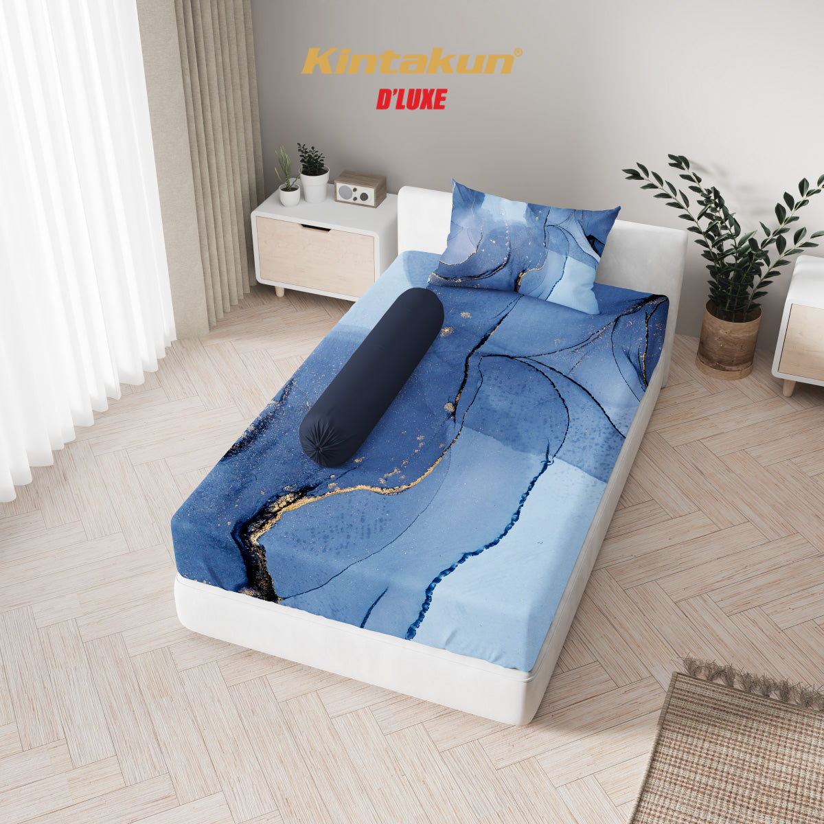 Kintakun Dluxe Sprei Set Fitted Digital Printing Kalundra Tinggi 25 cm